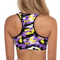 Soutien-gorge de sport et haut de gym réversible, respirant, séchage rapide, écologique, grande taille, couleurs du drapeau Enby, pour le yoga et les activités sportives, motif fierté non binaire