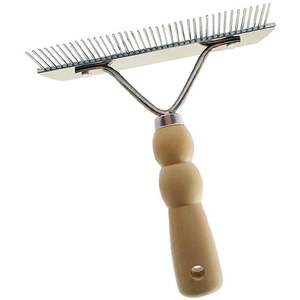 Peigne de toilettage pour animaux de compagnie avec manche en bois pour chiens et chats - Product Image 1