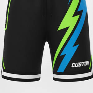 กางเกงขาสั้นคอร์ดูรอยสองชั้นแบบกลับด้านได้ ลายเรียบ เอวสูง ปิดด้วยเชือกผูก ปรับแต่งได้สำหรับการฝึกซ้อมทีมและการแข่งขัน - Product Image 6