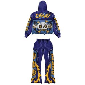 Chándal con Diseño Personalizado, Serigrafía y Pedrería, Diseño Moderno, Tejido Cálido, para Ropa Urbana, Unisex - Product Image 4