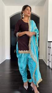 Punjabi Patiyala prêt à porter en gros robe costume indien pakistanais ethnique dames fête Salwar Kameez femmes coton adultes 2025 - Product Image 6