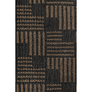 พรมปูพื้นลายเรขาคณิต Nomadic Threads รุ่น PDJT-223 ทำจากปอกระเจาและป่าน ทอแบบเรียบ สีเทาและสีดำ สำหรับห้องนั่งเล่น ห้องนอน และทางเดินของวัยรุ่น - Product Image 3