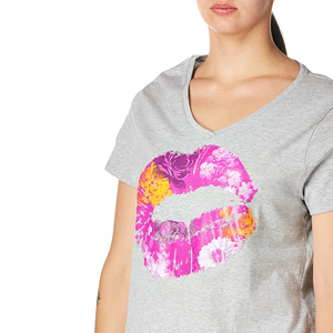 T-shirt en polyester pour femmes en gros, logo personnalisé, séchage rapide, t-shirt doux, t-shirt en mélange de polyester pour femmes, uni - Product Image 2