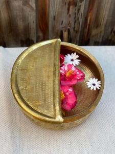 Bol de pédicure rond en cuivre vintage avec service de berline en métal fini martelé avec fini antique pour le nettoyage des pieds - Product Image 6