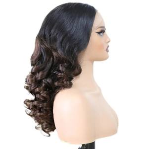Cabello virgen crudo transparente 13x4 encaje Frontal Peluca de cabello humano onda del cuerpo 613 Peluca de color para mujeres negras - Product Image 6