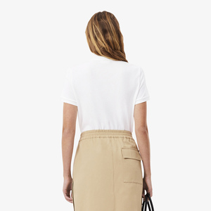 Polo de verano 2025 para mujer, camisa de Golf de manga corta de algodón transpirable liso con cuello personalizado, camisa de mujer - Product Image 3