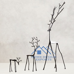 Décor de noël Sculpture de Table de renne pour décorations de Table 2022 nouvelle collection Sculpture de Table de cerf en Aluminium en métal - Product Image 4