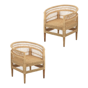 Home <b>Garden</b> Outdoor <b>Furniture</b> Natural Handwoven Rattan Ubree Arm Chair with Cushions Armchair With Vintage Design for <b>SALE</b> - Product Image 6