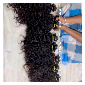 100% Unprocessed Raw Natural Curly Machine Double Weft Thick Full Ends Hair <b>Extensions</b> <b>Cheap</b> Remy Grade Hair Bundles - Product Image 5