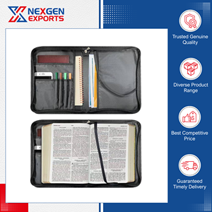 Nexgen Exports - Funda para Biblia de Cuero PU de Alta Durabilidad para Regalo con Opciones de Logotipo y Diseño de Empaque Personalizado - Product Image 5