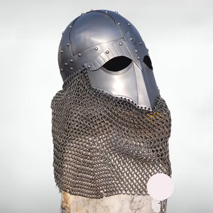 Casco de acero vikingo personalizable hecho a mano con hoja de acero de alto carbono accesorio de disfraz griego portátil regalo DIY para amigos - Product Image 6