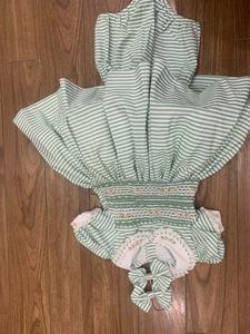 Robe en lin doux smocké faite à la main pour bébé filles Style décontracté pour le premier anniversaire de l'enfant en bas âge OEM Made in Vietnam - Product Image 3