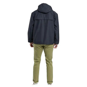 Chaqueta cortavientos para hombre, nuevo diseño, impermeable de lona con capucha, acabado en estilo callejero, venta al por mayor - Product Image 3