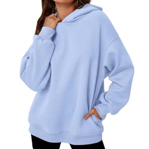 Sudadera con capucha de gran tamaño para mujer personalizada a la moda, ropa informal, el mejor Material usado, sudaderas con capucha de gran tamaño transpirables para mujer - Product Image 1