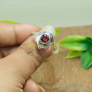 Top Quality Red Garnet <b>Ring</b> 925 Sterling Silver <b>Statement</b> <b>Ring</b> Handmade Design <b>Ring</b> Gemstone <b>Ring</b> Garnet Jewelry Christmas Gift - Product Image 3