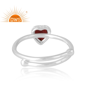 แหวนพลอยโกเมนธรรมชาติเงินสเตอร์ลิง925ขายดีที่สุดเครื่องประดับที่กำหนดเองสำหรับผู้หญิงของขวัญสำหรับผู้หญิงสำหรับเธอ - Product Image 2