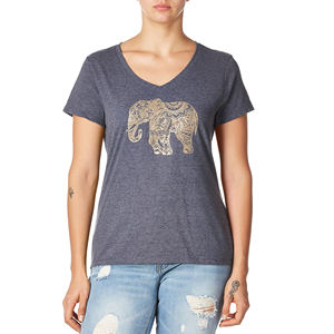 Camisetas de Poliéster Personalizadas al por Mayor para Mujer, Secado Rápido, Tela Suave, Camisetas Lisas de Mezcla de Poliéster para Mujer - Product Image 1