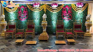 Sillas Mandap Vidhi de madera para boda abierta, sillas tradicionales indias para boda, sillas Sankheda Mandap, nuevo diseño, muebles Mandap para boda, Reino Unido - Product Image 4