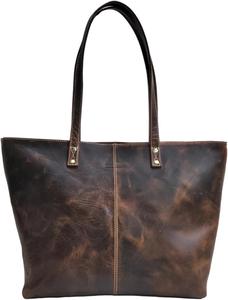 Sac à main en cuir véritable élégant pour femmes, sac à bandoulière, fermeture à glissière, pour l'université ou le bureau, au meilleur prix - Product Image 6