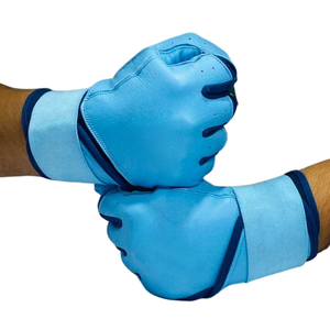 Gants de frappeur de couleur bleue antidérapants de meilleure qualité à manchette longue pour les joueurs de baseball et de softball - Product Image 1
