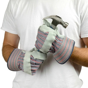 Gants de travail en cuir de vachette de qualité supérieure Gants de jardinage en cuir de vachette de protection des mains, robustes, doux et confortables - Product Image 6