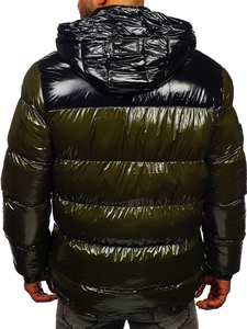 Men's <b>Padded</b> Winter Puffer <b>Jacket</b>, Warm <b>Waterproof</b> Shinny Bubble Coat Lightweight Puffer <b>Jacket</b> - Product Image 4