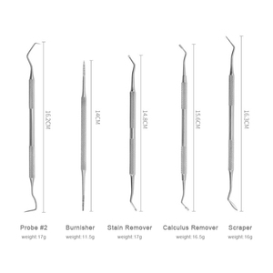 Juego de 9 Instrumentos Manuales de Higiene Bucal, Estuche de Acero Inoxidable, Herramientas Dentales para Limpieza de Dientes y Encías, Certificación CE, OEM Disponible - Product Image 6