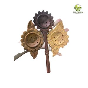Cuchara Ranurada de Madera Roja con Diseño Minimalista, Baño de Plata, Mango Corto, Ecológica, Pulido Espejo, Logotipo Grabado Personalizado - Product Image 3