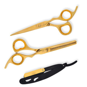 Kit de Barbería Completo, Tijeras para Cortar el Cabello, Navaja, Peines, Herramientas de Aseo, Tijeras de Barbería, Navaja, Peines, Kit para Cortar el Cabello - Product Image 1