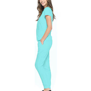 Conjunto de Uniforme Médico Antiarrugas Personalizado para Mujer, Mono Elástico de Punto, Trajes de Enfermería Cómodos, Ropa de Trabajo para Doctoras de Hospital - Product Image 3