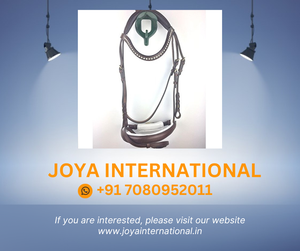 Bride de cheval bleue de précision avec bande de nez en Y, bride d'anatomie en cuir, équipement de cheval - Product Image 2