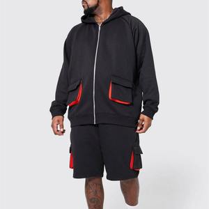 <b>Low</b> Price Oversize Two-Piece <b>Short</b> Sleeves Hoodie <b>Shorts</b> Set Custom Logo Printed Breathable Fitness Tracksuit for Men/Women - Product Image 5