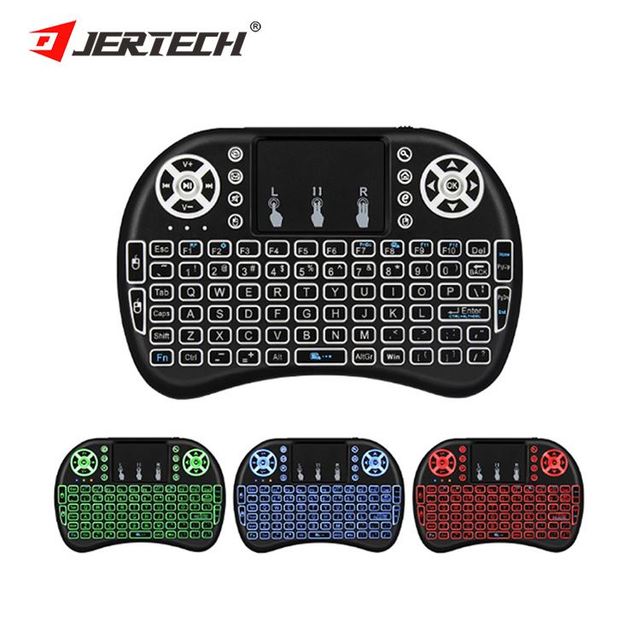 Gaming Handheld RGB I8 Air Fly Mouse Backlit 2.4G PC Custom Keyboard Touch Pad Screen Wireless Mini Keyboard for Smart TV Box