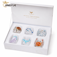 Personnalisation de tasses en verre cristal 3D créatives sur le thème marin, pour café, bureau, fête, eau, thé, cadeau pour mariage, souvenir, barware