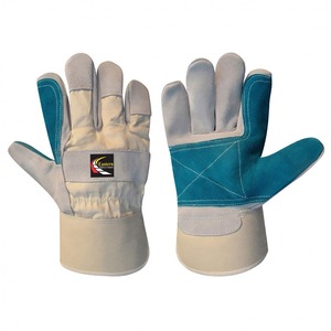 Guantes de trabajo de cuero dividido de vaca de alta calidad Guantes protectores de seguridad resistentes al calor para soldadura y construcción - Product Image 5