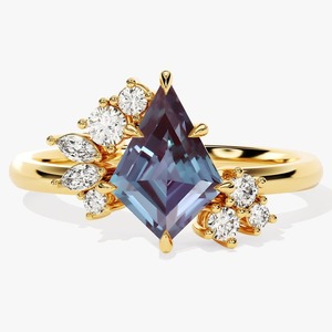 Anillo de boda de piedras preciosas de topacio blanco para mujer, joyería hecha a mano de estilo bohemio de plata esterlina - Product Image 4