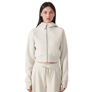 Chaqueta de Yoga Informal para Mujer, Corte Regular, Ajustada, Otoño Invierno, Nueva, con Cremallera, Capucha, Sudadera Tipo Cárdigan, 100% Algodón, Anti-Pilling - Product Image 4