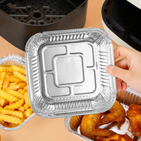Plateau de cuisson carré en aluminium de grande capacité pour l'industrie de la transformation alimentaire commerciale
