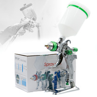 Pistolet de peinture pneumatique haute pression à 4 buses en alliage d'aluminium, alimentation par gravité, capacité du gobelet 600 ml, léger, 1 kg, OEM