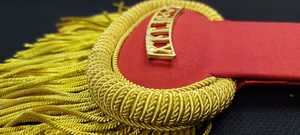 อินทรธนูทองขอบแดงทองทำจากผ้าทองเหลืองออกแบบให้เป็นแผ่นรองไหล่อุปกรณ์ป้องกันภัยส่วนบุคคล - Product Image 3