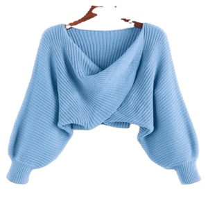 เสื้อครอปสําหรับผู้หญิง สีฟ้าอ่อน ดีไซน์และคุณภาพใหม่ล่าสุด - Product Image 1