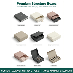 Caja de Regalo Ecológica para Perfume con Diseño Geométrico en Dorado, Cinta con Tirador, Inserto de Pulpa Moldeada, Papel Reciclado, 50 ml, OEM, ODM - Product Image 4