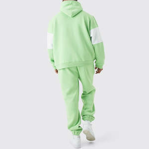 Ensemble de survêtement unisexe en molleton de coton respirant décontracté d'hiver, design uni personnalisé, sweat-shirt à capuche et pantalon de jogging, taille plus, pull-over - Product Image 6