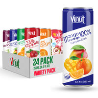 Boisson de jus de mangue d'usine du Vietnam 250ml (8.4 FlOz) VINUT | Grossiste Prix Sucre Échantillon gratuit Marque privée OEM ODM