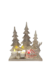 Latest <b>Christmas</b> and Easter Decor <b>Reindeer</b> Aluminium Wood Candle Holder Black Antique Finished Shape Candle Holder - Product Image 5