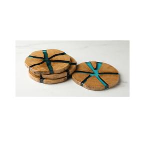 Posavasos de nogal de forma cuadrada, alfombrilla y almohadillas para vajilla, mesa de comedor, posavasos para servir té y café - Product Image 3