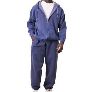 Chándal de Invierno de Alta Calidad para Hombre, Estilo Lavado Ácido, con Cremallera, Manga Larga, Ropa Deportiva Urbana - Product Image 1