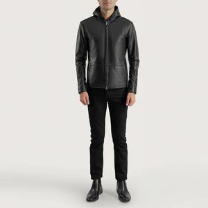 Chaqueta Bomber de cuero negro mate personalizada para marcas Servicio de etiqueta privada y suministro directo de fábrica - Product Image 5