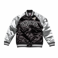 Blouson Bomber d'Hiver Personnalisé en Satin pour Homme, Style Streetwear, Col Montant, Logo d'Équipe sur le Devant, Patchwork Lettres en Toile – Vente en Gros