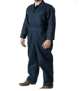 Men's Long Sleeve Non insulated Mechanic Coverall 55% Cotton 45% Polyester Imported Zipper closure Machine Wash Stock Lots